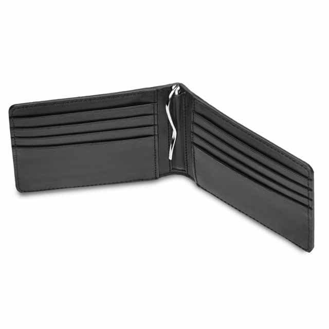 Moleskine Classic Genuine Leather Clip Wallet - Black detail 3