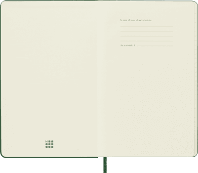 Moleskine Classic Large Ruled Hard Cover Notebook - Myrtle Green detail 3