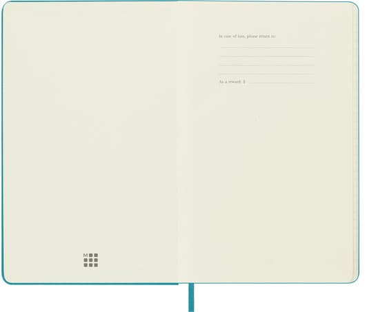 Moleskine Classic Large Ruled Hard Cover Notebook - Reef Blue detail 6