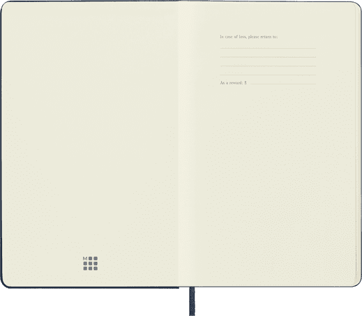 Moleskine Classic Large Ruled Hard Cover Notebook - Sapphire Blue detail 2