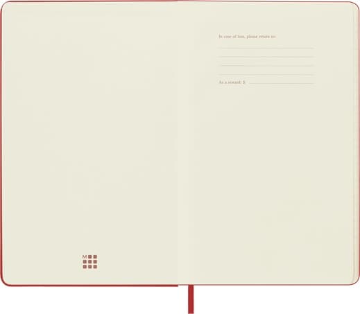 Moleskine Classic Large Ruled Hard Cover Notebook - Scarlet Red detail 3