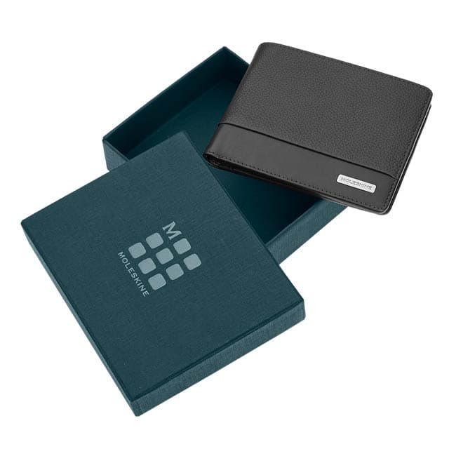 Moleskine Classic Match Genuine Leather Wallet - Black corporate gift