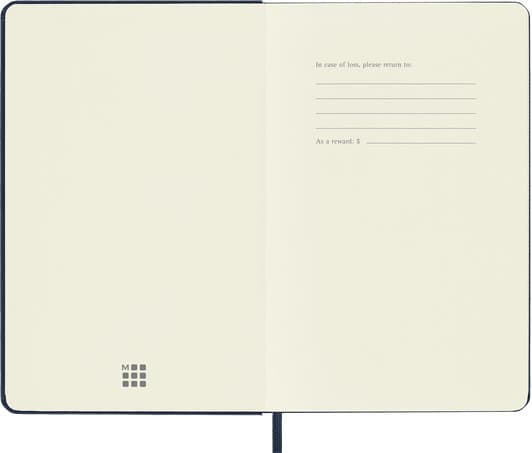 Moleskine Classic Medium Ruled Hard Cover Notebook - Navy Blue detail 4
