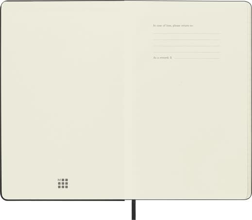 Moleskine Hard Cover, Medium Size Ruled Notebook - Black detail 3