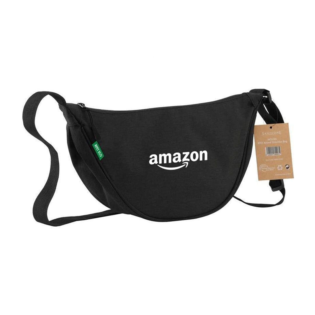 MOURA - GRS Recycled Half Moon Sling Bag - Black detail 4