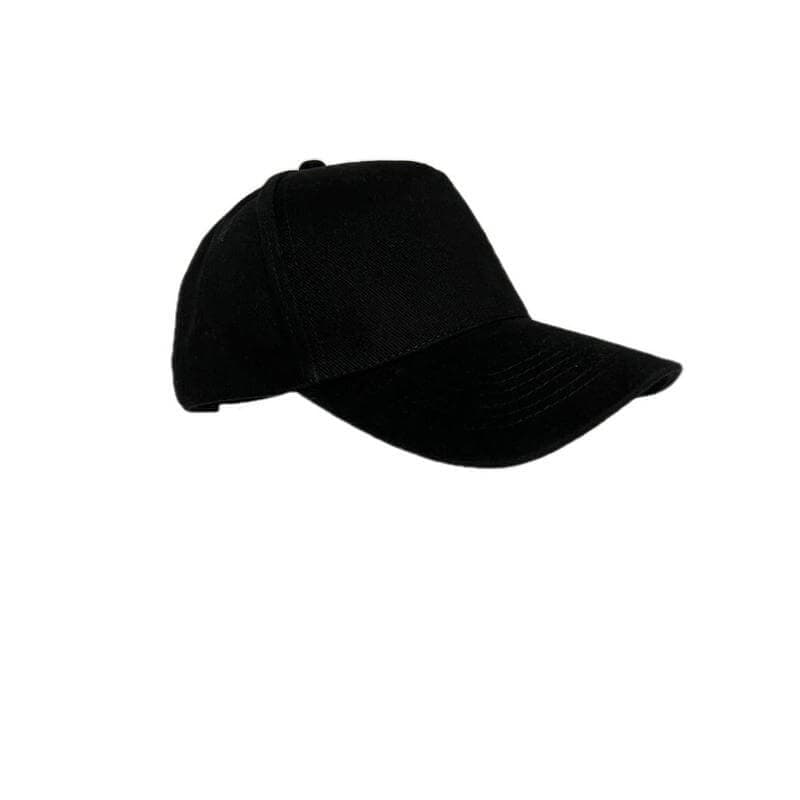 NARVA - 5 Panel Heavy Brushed Cotton Cap - Black detail 2