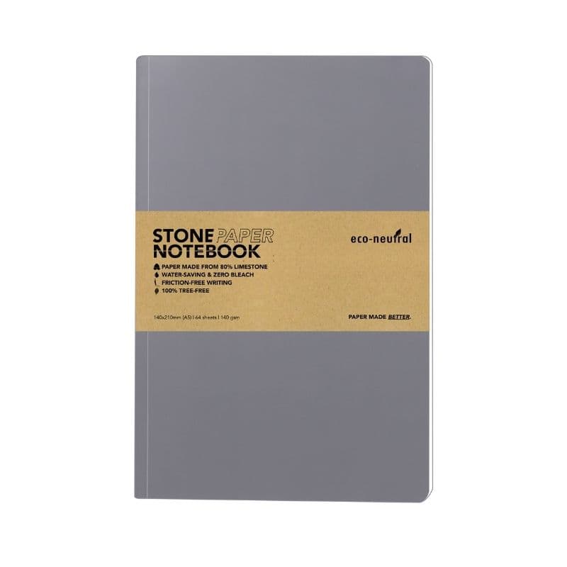 NEYA - eco-neutral Stone Paper Tree-Free Notebook - Grey corporate gift