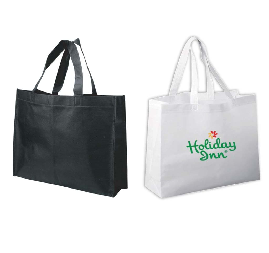 Non-woven Shopping Bag Horizontal - Black detail 4