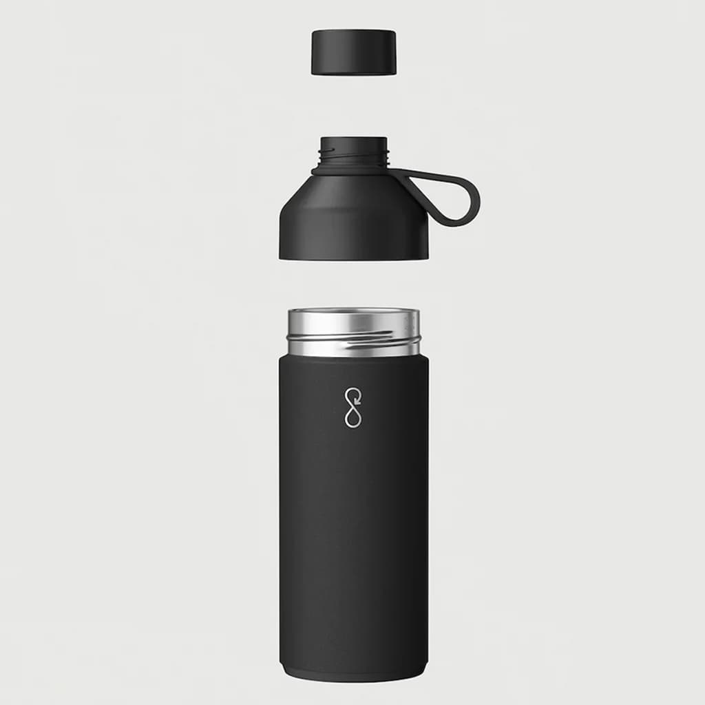 Ocean Bottle 1L - Obsidian Black detail 5