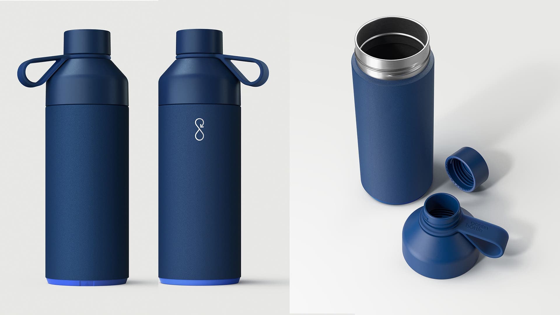 Ocean Bottle 1L - Ocean Blue detail 2