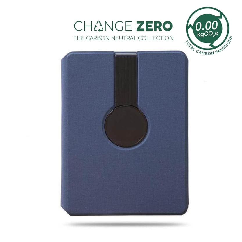 ONEX - CHANGE ZERO Recycled 10000mAh 15W MagSafe Wireless A5 Organizer 32GB - Navy Blue corporate gift