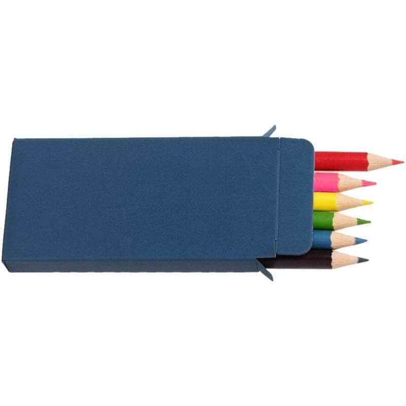ORBE - Giftology Set of 6pcs Color Pencils in Denim Paper Box detail 3