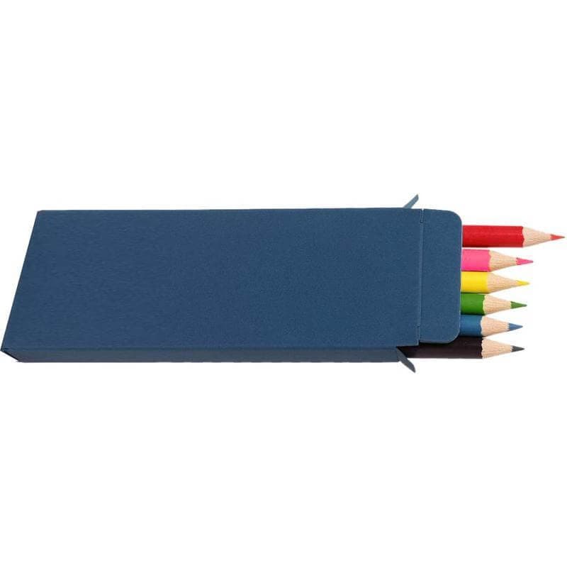 ORBE - Giftology Set of 6pcs Color Pencils in Denim Paper Box detail 4