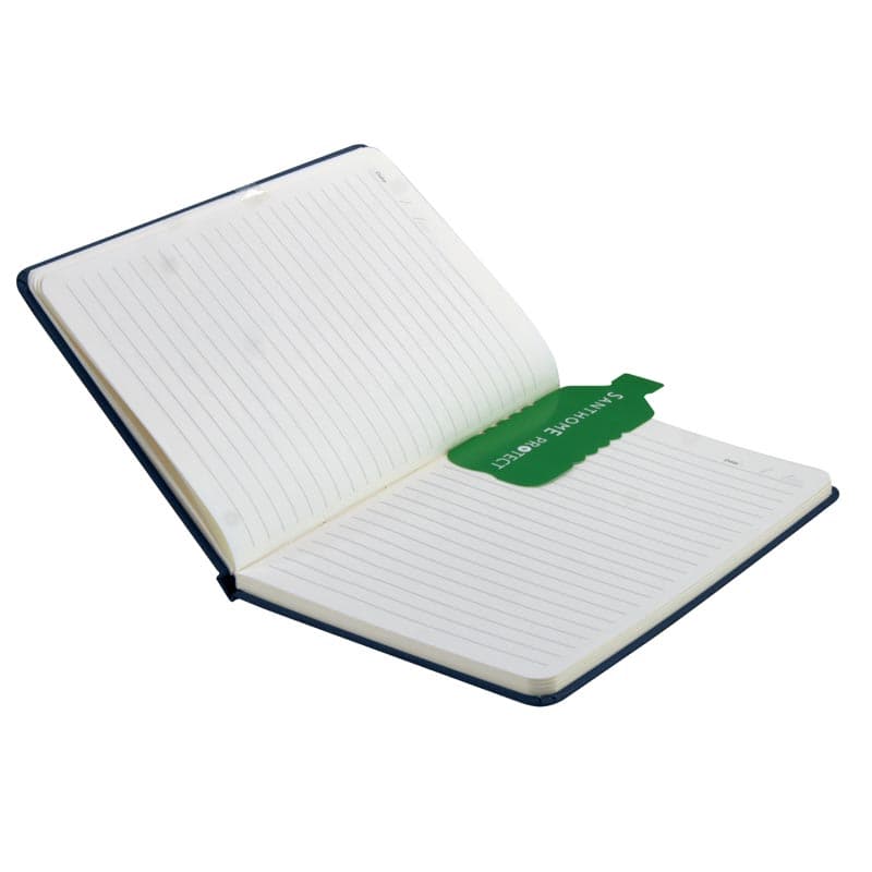 ORSHA - SANTHOME A5 rPET & FSC Certified Notebook - Navy Blue (Anti-Microbial) detail 4