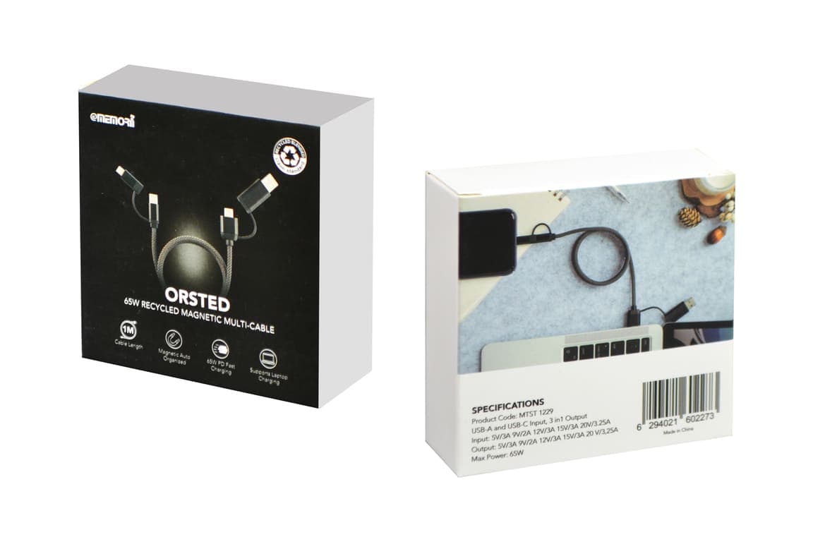 ORSTED - 65W Recycled Magnetic 4-in-1 Multi-Cable detail 6