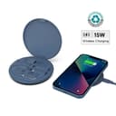 OSLO - @memorii Recycled 15W Wireless Charger Multi - Cable Set Blue
