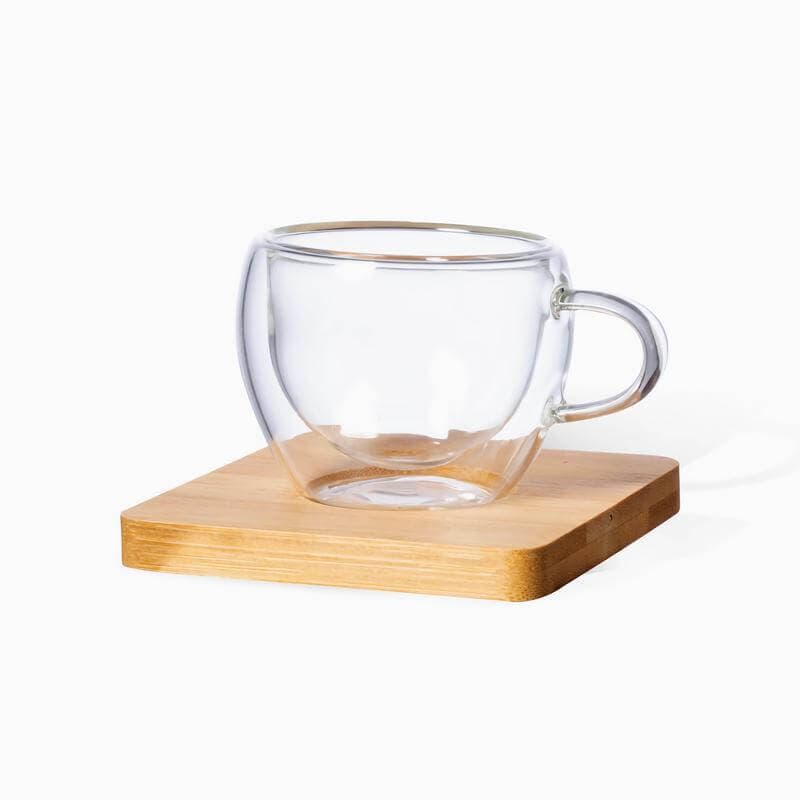 PAMA - Set of 2 Expresso Cup with Bamboo Coaster detail 4