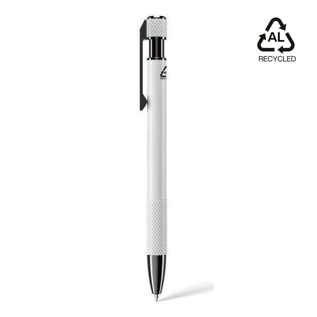 PILA - Recycled Aluminium Ballpoint Pen - White corporate gift