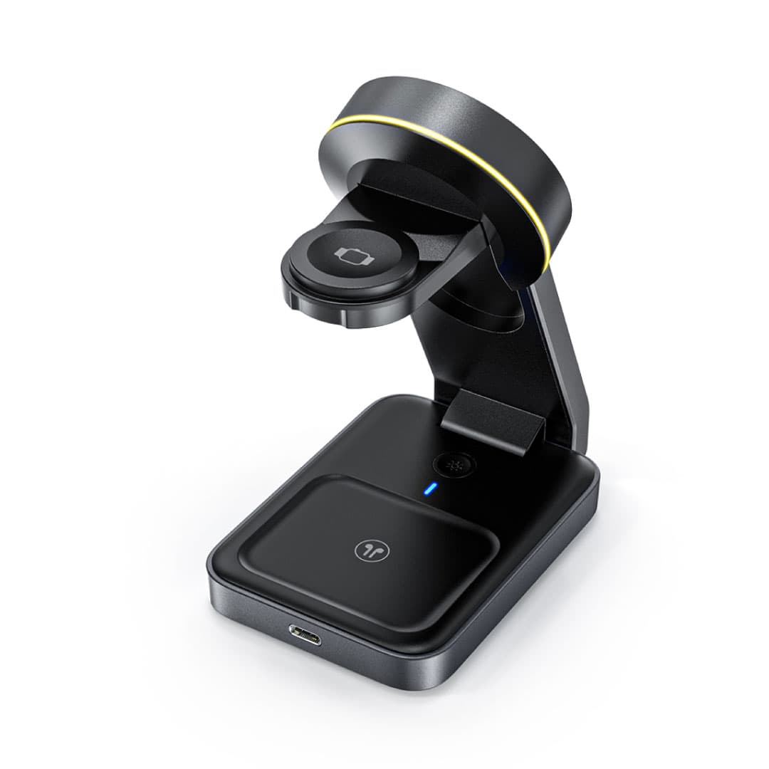 POWERBASE @memorii 3 in 1 Wireless Fast Charging Station with Ambient Light detail 3