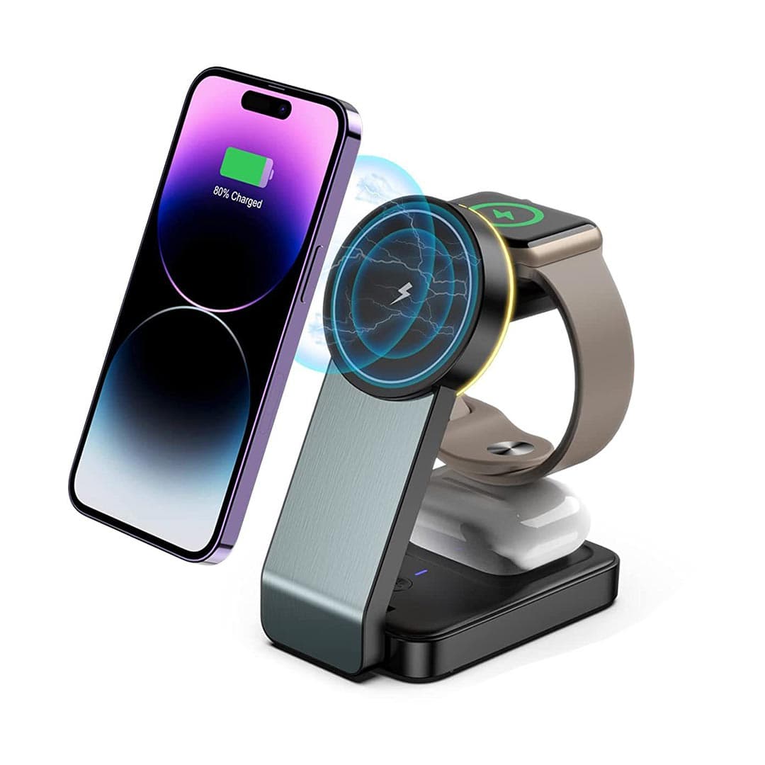 POWERBASE @memorii 3 in 1 Wireless Fast Charging Station with Ambient Light detail 6
