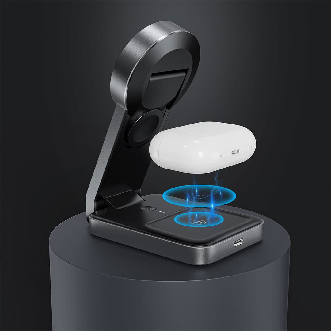 POWERBASE @memorii 3 in 1 Wireless Fast Charging Station with Ambient Light detail 7