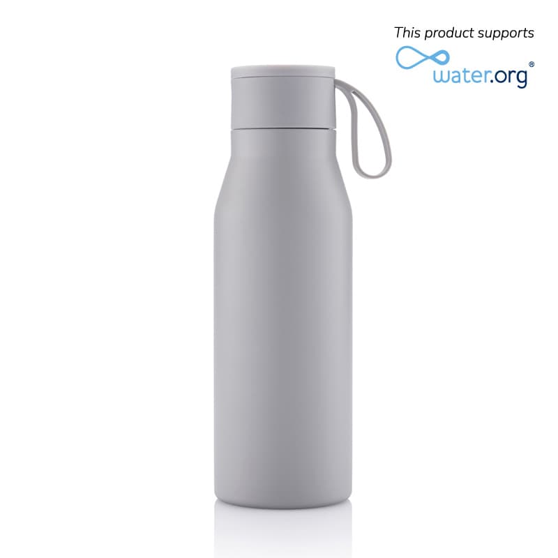 R-NEBRA - CHANGE Collection Recycled Stainless Steel Vacuum Bottle with Loop