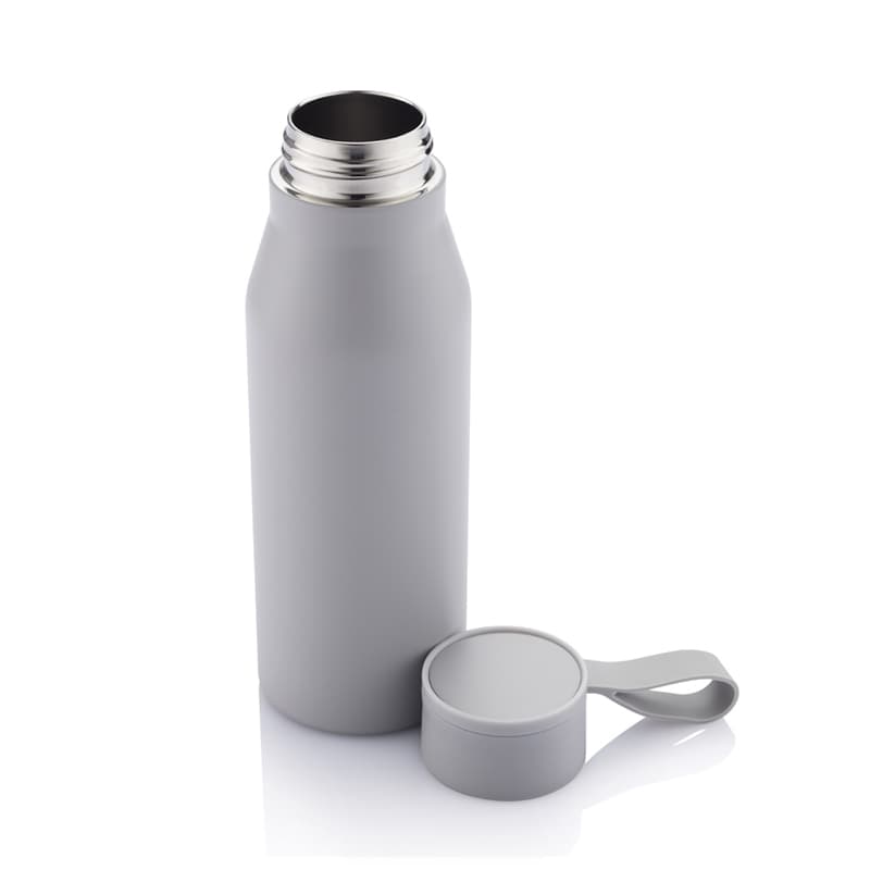 R-NEBRA - CHANGE Collection Recycled Stainless Steel Vacuum Bottle with Loop - Grey detail 2