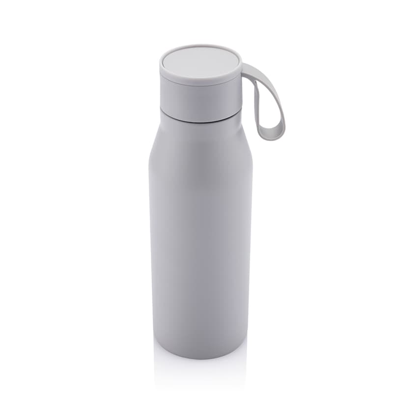 R-NEBRA - CHANGE Collection Recycled Stainless Steel Vacuum Bottle with Loop - Grey detail 3