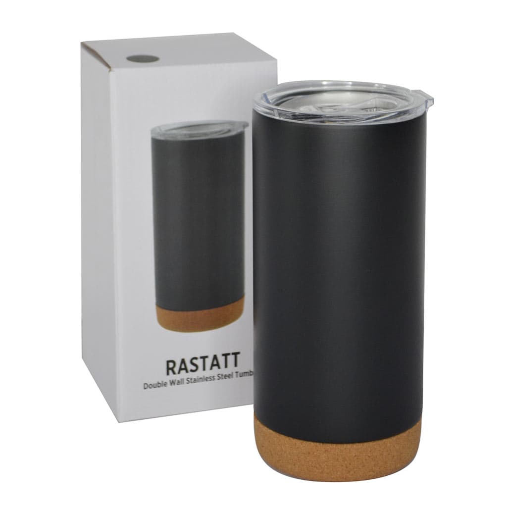 RASTATT - Giftology Insulated Mug / Tumbler with Cork Base - Black detail 3