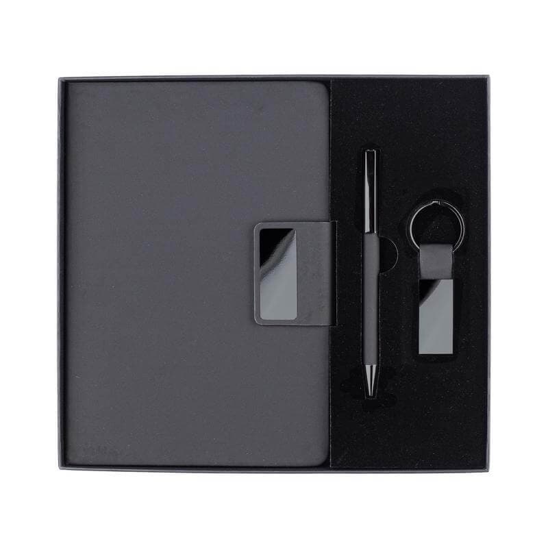 REGENT - Giftology Set of Notebook, Keychain and Pen - Black detail 3