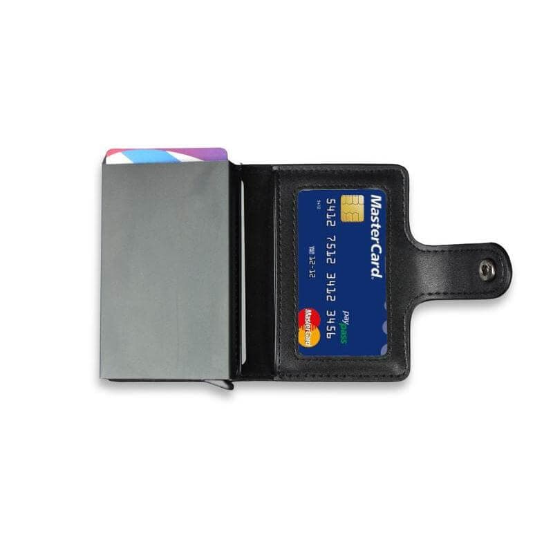 REINE - Set of RFID Card Holder, Key Chain and Pen - Black detail 5