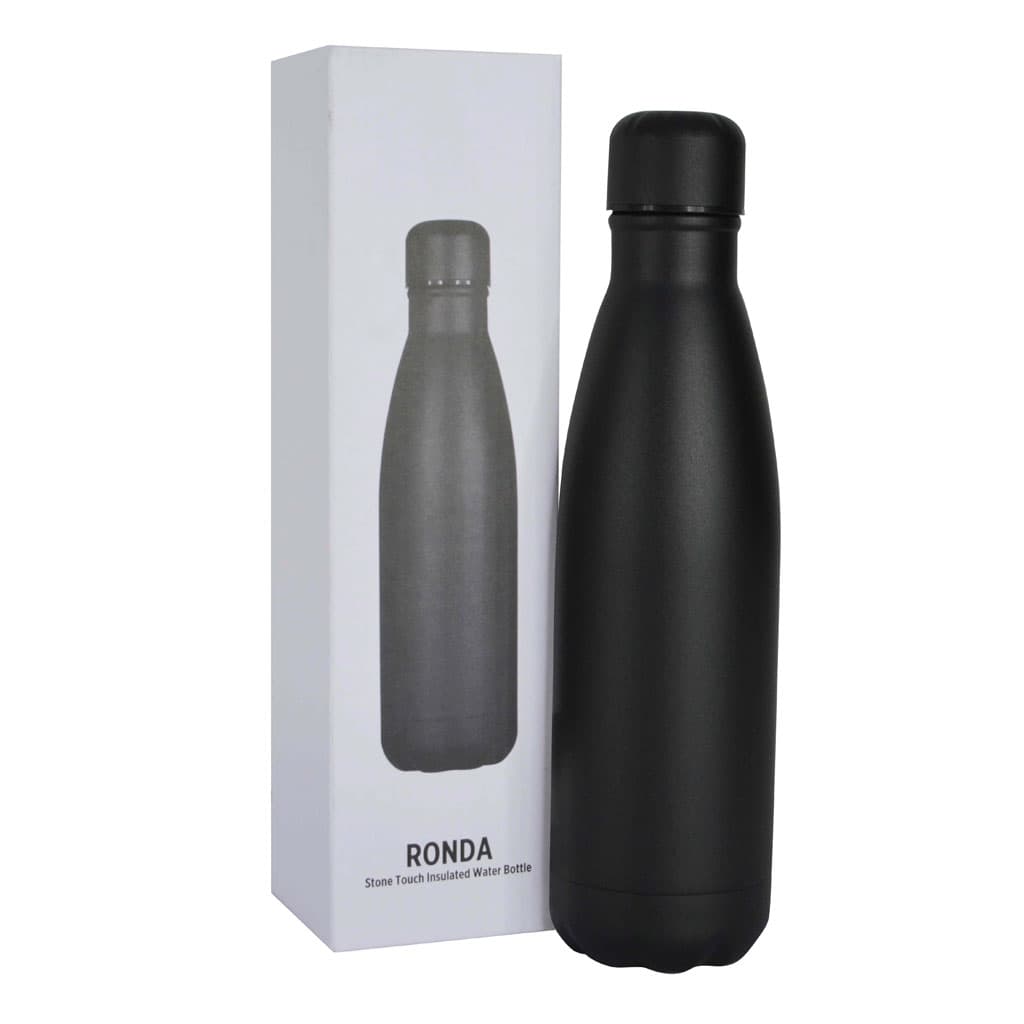 RONDA - Stone Touch Insulated Water Bottle - Black detail 3
