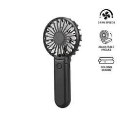 ROTO - Rechargeable Handheld Fan with Foldable Desk Stand Black