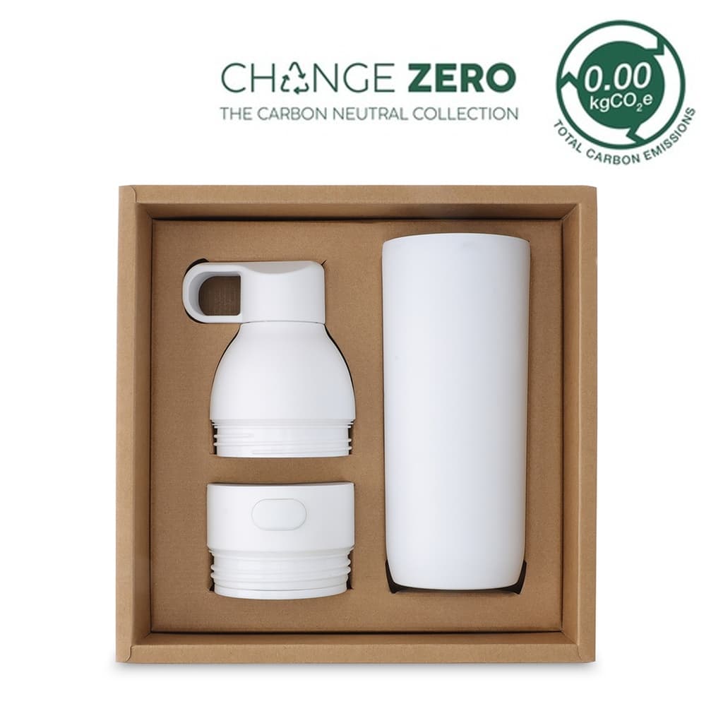 RUVO - CHANGE ZERO 2-in-1 Modular Hydration Gift Set - White corporate gift