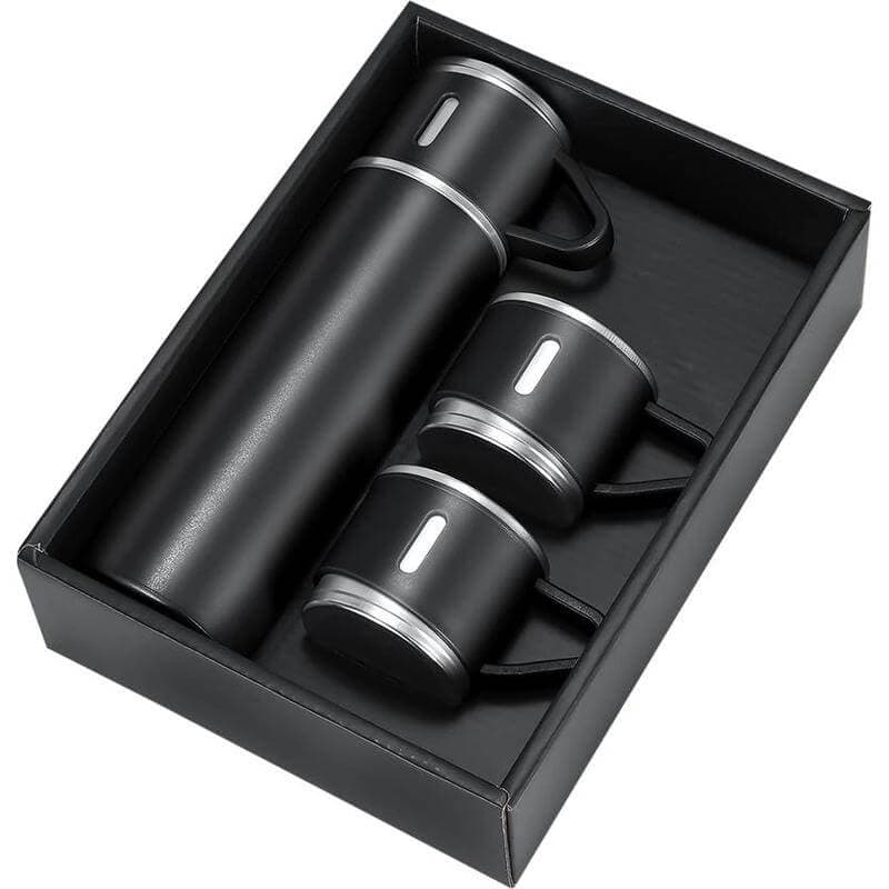 SAFFLE - Giftology Family Set of Vacuum Flask & Two Cups