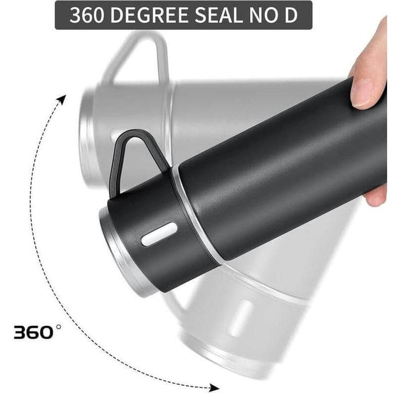 SAFFLE - Giftology Family Set of Vacuum Flask & Two Cups - Black detail 3