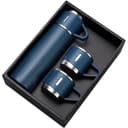 SAFFLE - Giftology Family Set of Vacuum Flask & Two Cups Navy Blue