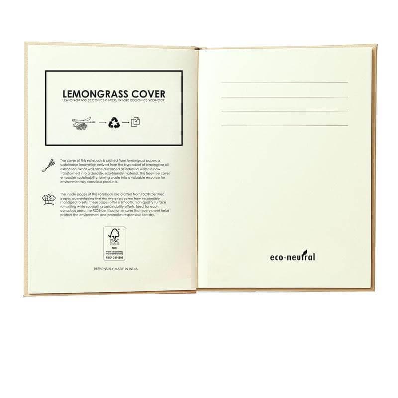 SALA - eco-neutral Lemongrass Cover A5 Notebook detail 2