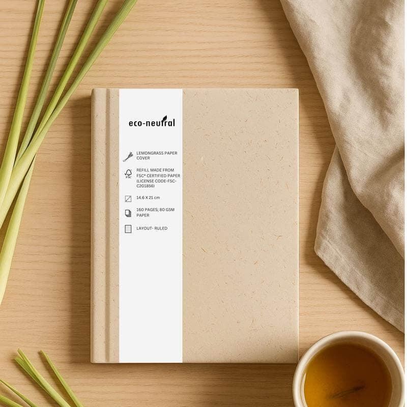 SALA - eco-neutral Lemongrass Cover A5 Notebook detail 3