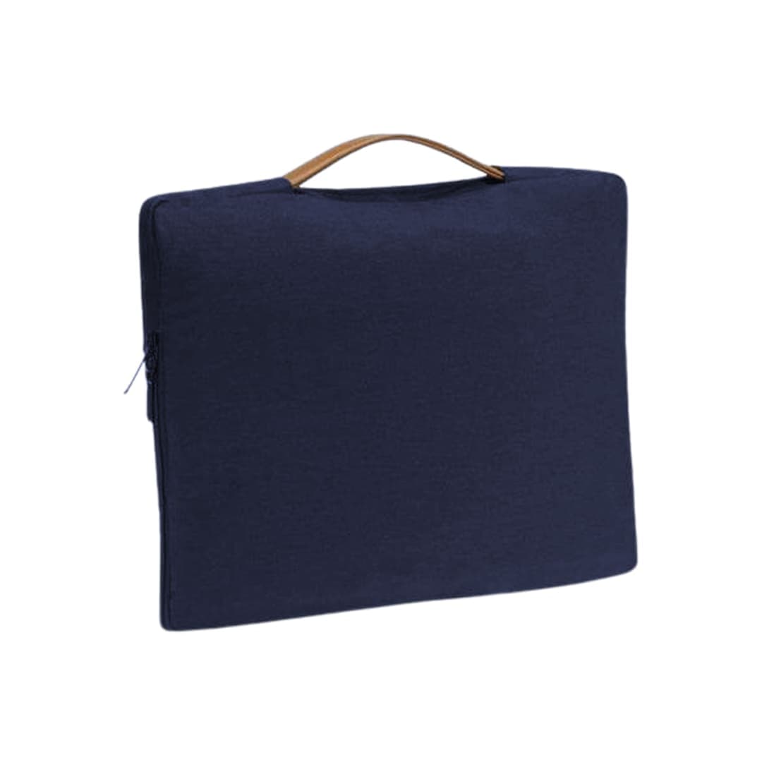SALCEA - Santhome® 15" Laptop Sleeve - Navy Blue/Tan detail 2