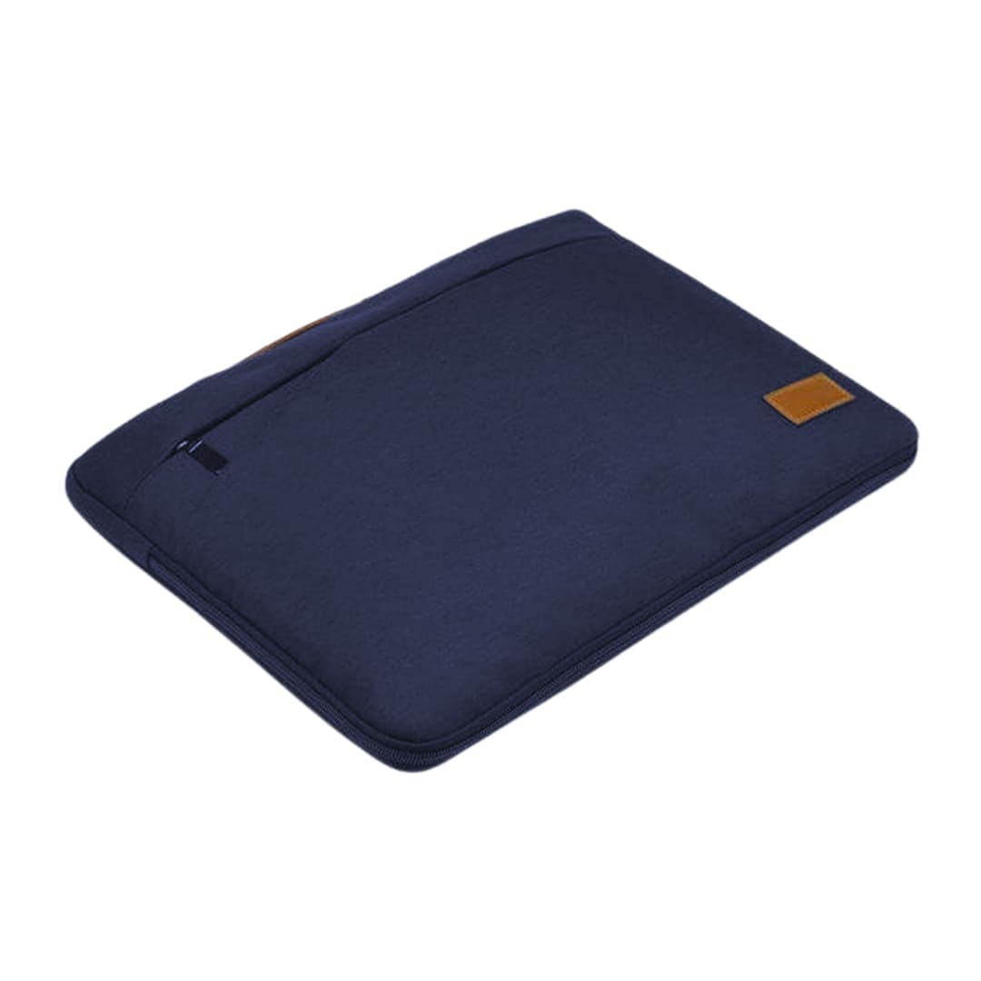 SALCEA - Santhome® 15" Laptop Sleeve - Navy Blue/Tan detail 4