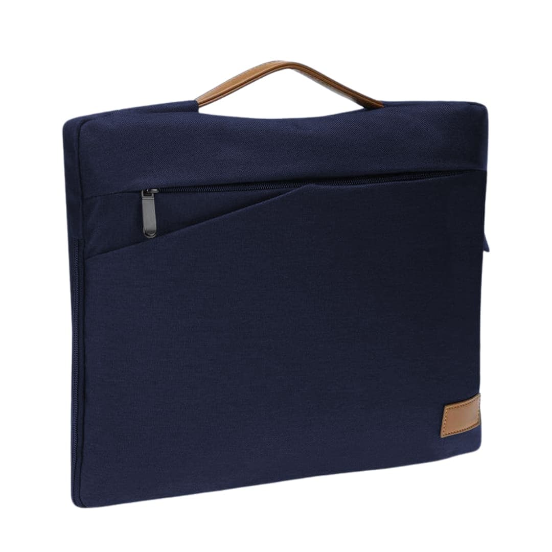 SALCEA - Santhome® 15" Laptop Sleeve - Navy Blue/Tan detail 6