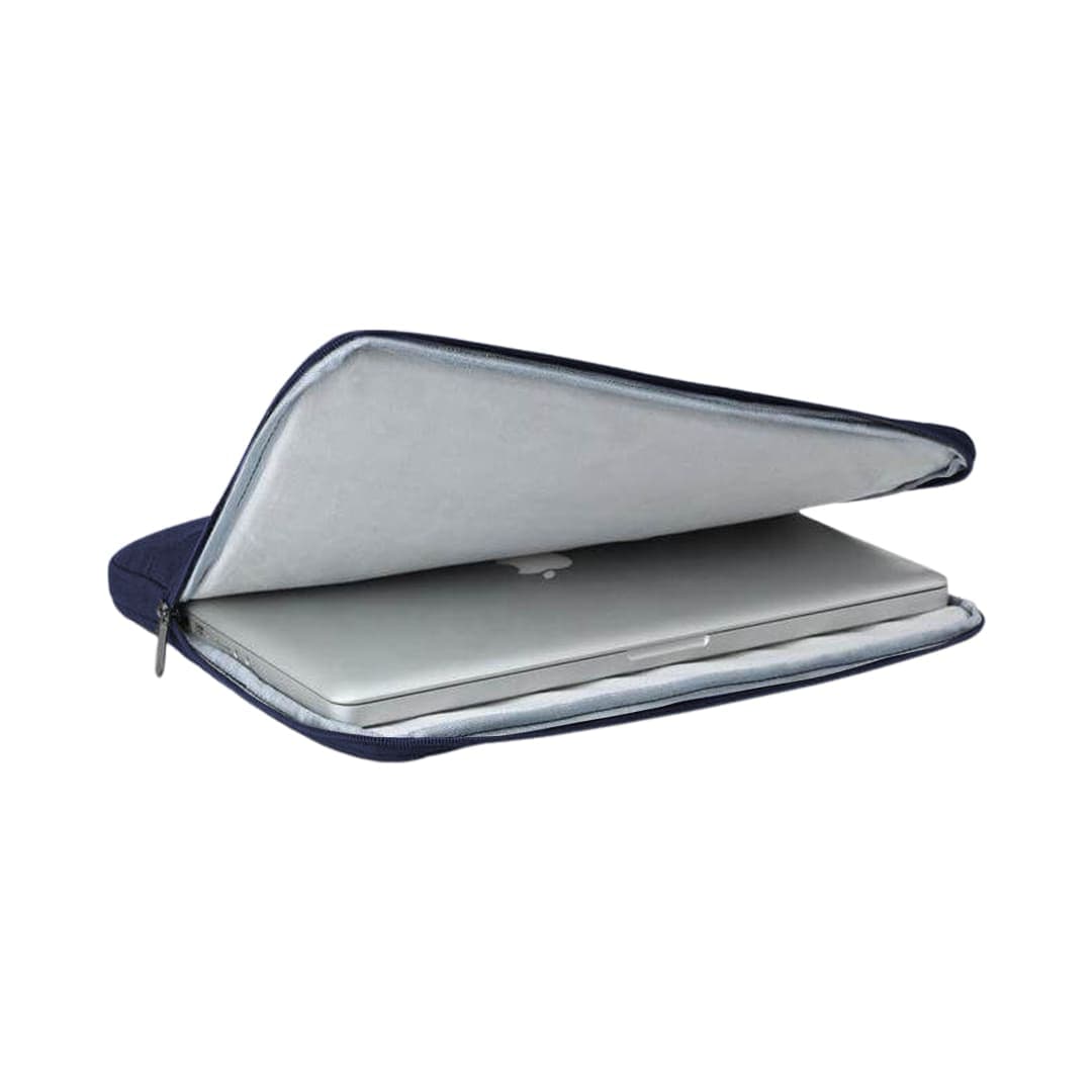 SALCEA - Santhome® 15" Laptop Sleeve - Navy Blue/Tan detail 7