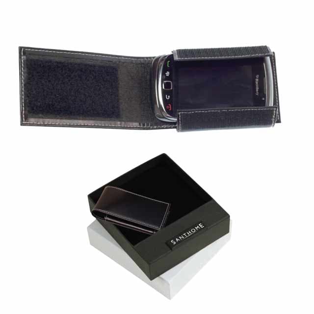 SANTHOME Genuine Leather Mobile Holder Made in Germany corporate gift