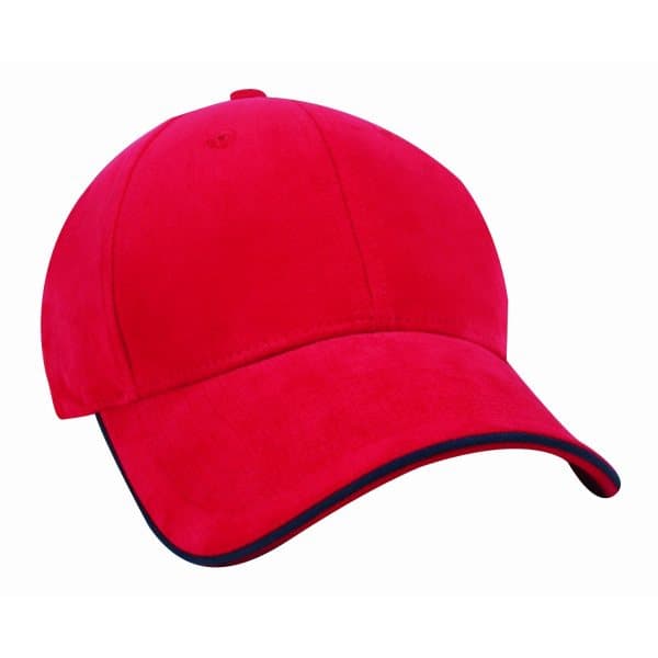 Santhome Nu-Fit® Performance Stretch-Fitted Cap - Red / Black detail 2