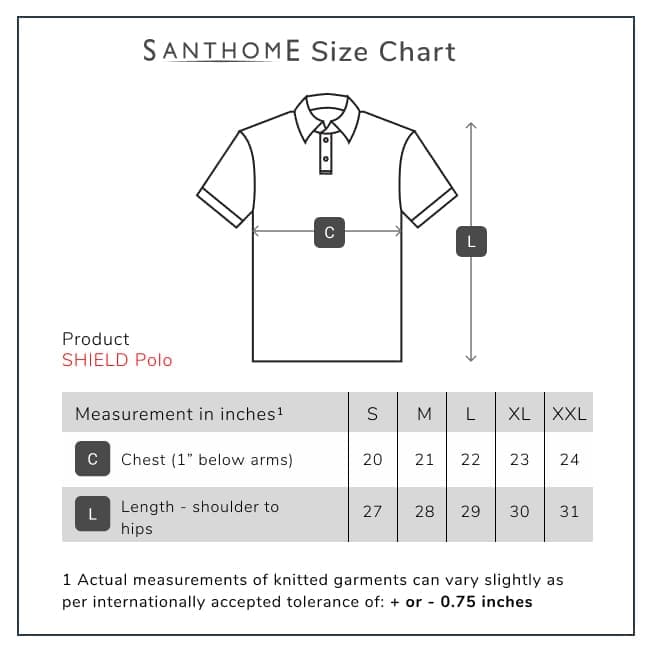 SANTHOME SHIELD Polo Shirt with Heiq Viroblock Tech (Anti-viral) detail 3