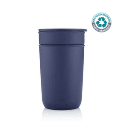 SAVONA - Hans Larsen Premium Ceramic Tumbler With Recycled Protective Sleeve Blue