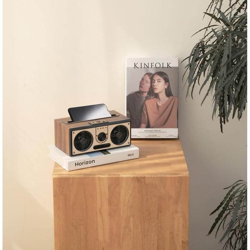 SEVAN - Giftology Retro Wood 20W Bluetooth Speaker with FM detail 2