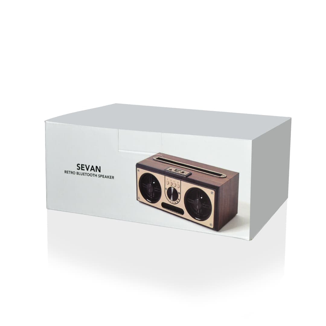 SEVAN - Giftology Retro Wood 20W Bluetooth Speaker with FM detail 3