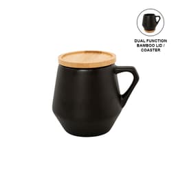SEVILLA - eco-neutral Ceramic Mug with Bamboo Lid Black